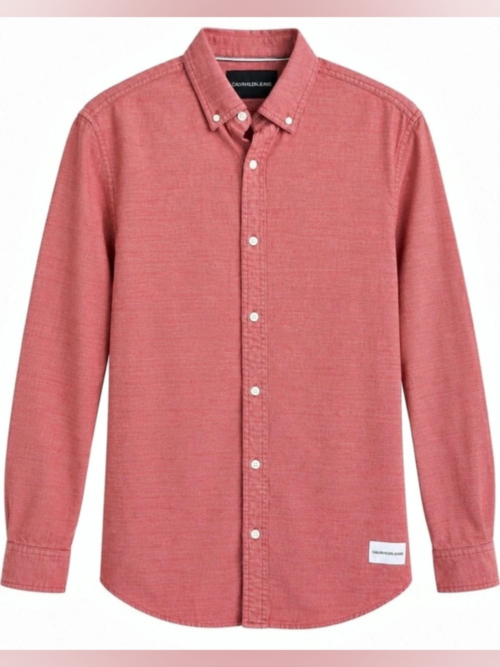 Calvin Klein Jeans - Cotton Long Sleeve Button-Down Shirt - Size S